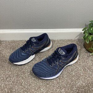 Asics Gel Nimbus 22 Sneakers Shoe 1012A587 Size 7.5 Blue Running Shoes NO INSOLE